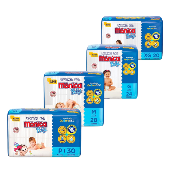 Fralda Descartável Turma Da Mônica Baby. em Oferta na Shopee
