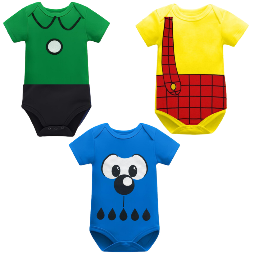 Body Bebe Monica Macacao Tematico Infantil Personagens Fantasia Mesversario  Cebolinha Cascao Bidu em Oferta na Shopee