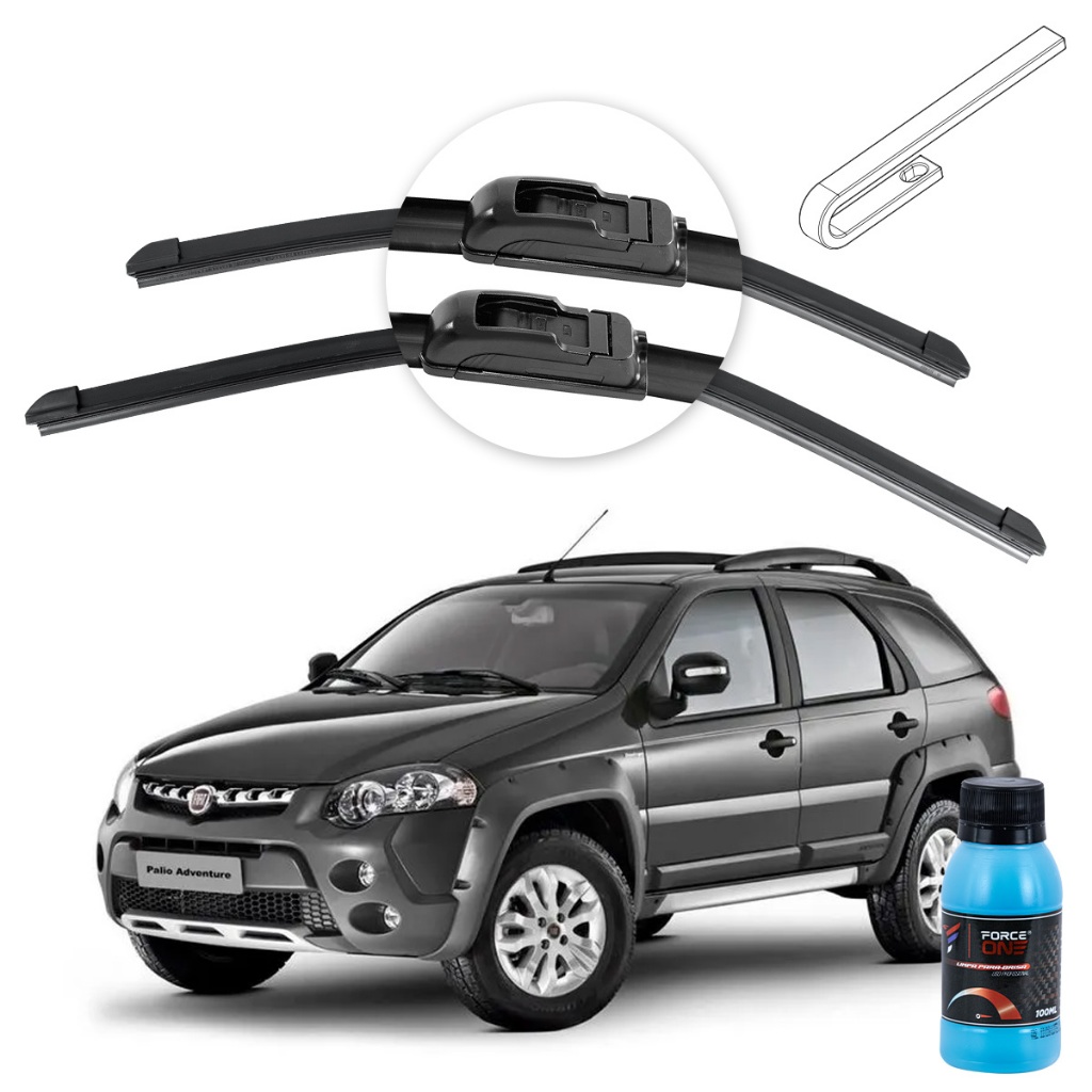 Palheta Limpador de Parabrisa Fiat Palio Weekend G4 ano 08 a 14 Universal em Oferta na Shopee