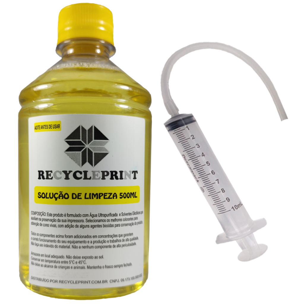 500ml Solução Limpeza Cabeças Impressão Bulk Cartuchos Tinta