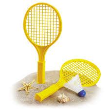 Kit de Badminton Completo 2 Raquetes 1 Petecas Diversão Praia  Infantil