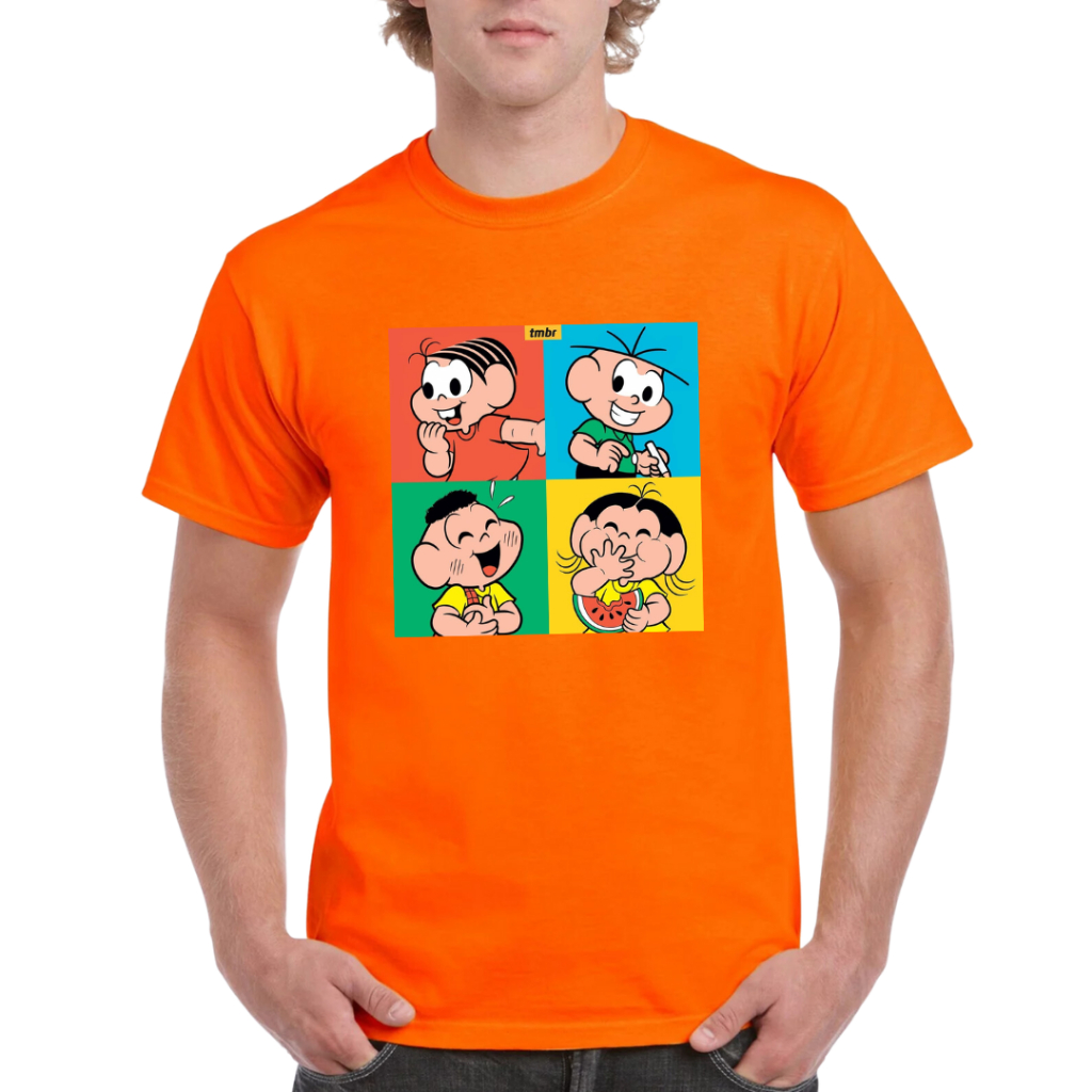 Detalhes do Linda camisa adulto e infantil Turma Da Mônica 100% ALGODÃO