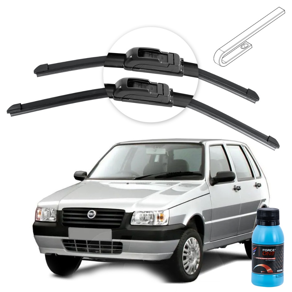 Palheta Limpador de Parabrisa Fiat Uno Mille ano 95 a 13 Universal em Oferta na Shopee