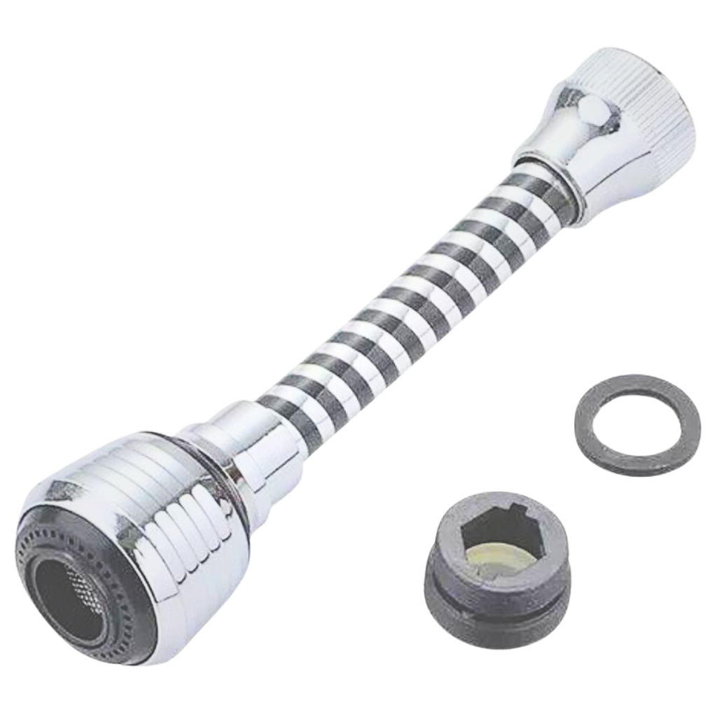 Torneira Chuveirinho Extensor De Articulado Flexível 360° Arejador Adaptador de Pia 22mm/24mm