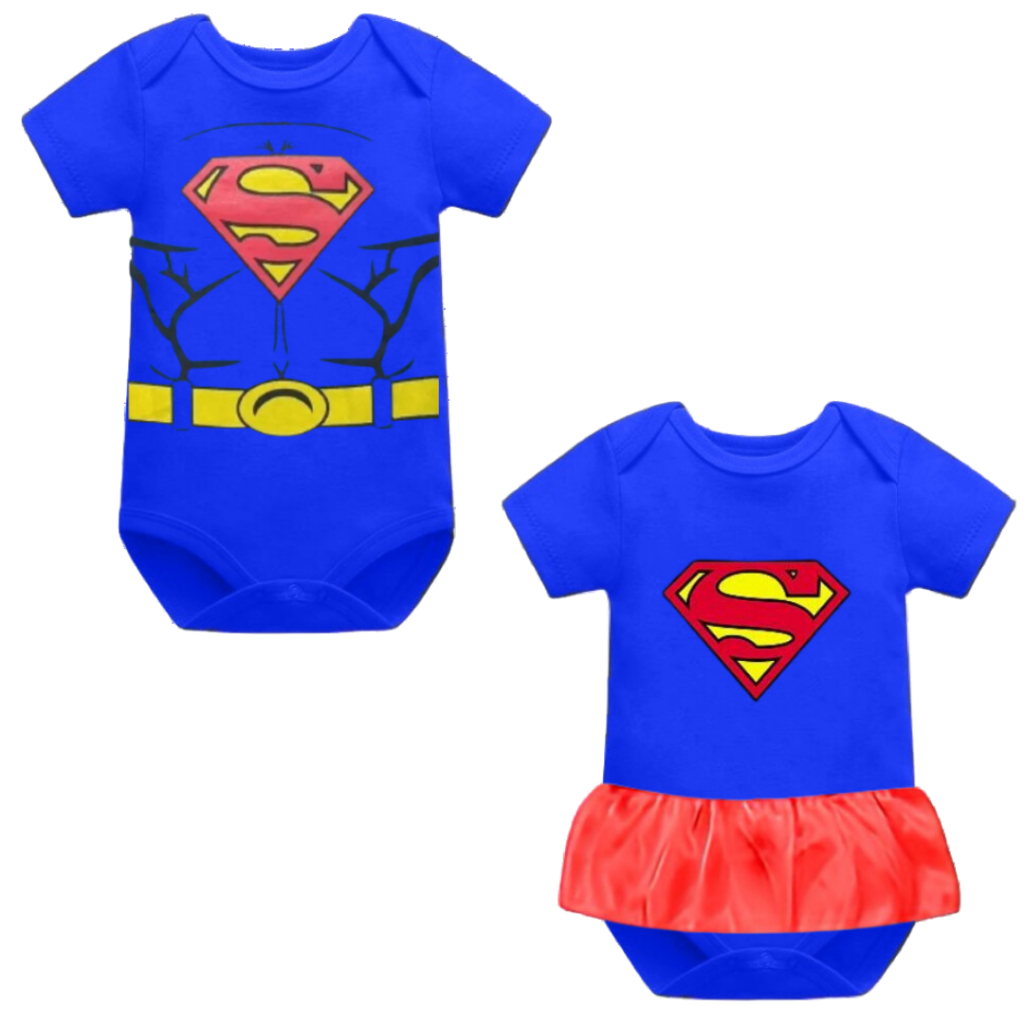 Body Bebe Super Homem Mulher Maravilha Macacao Tematico Infantil Personagens Fantasia Mesversario