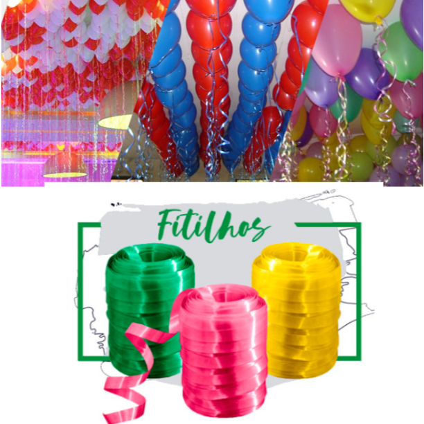 Kit 3 Rolos De Fitilho 5mm 50 Metros Para Uso Escolar Decoração Presentes
