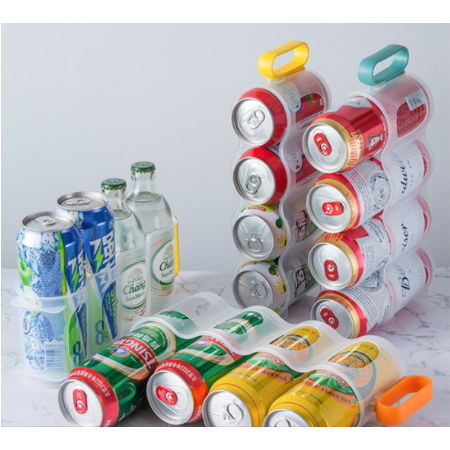 Porta Lata Caixa De Refrigeradores Latas De Refrigerante Dispensador Porta Bebidas Transpa...