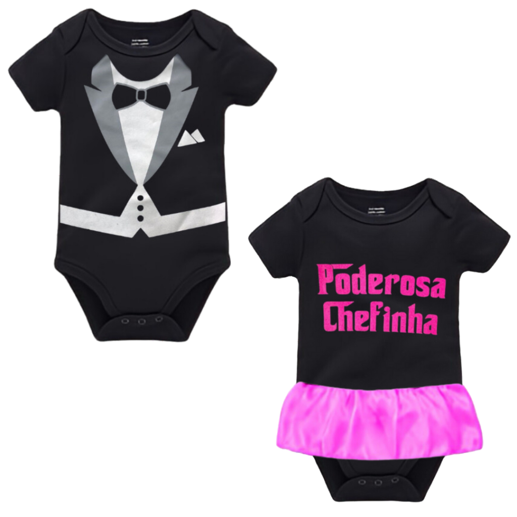 Body Bebe Poderoso Chefinho Chefinha Macacao Tematico Infantil Personagens Fantasia Mesversario
