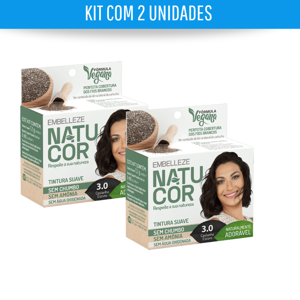 Kit 2 Unidades Tinta de Cabelo Natucor Film - Escolha sua Cor Preferida!