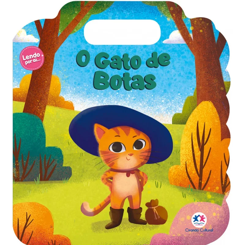 Livro - O Gato de Botas - Cartonado com alcinha - Infantil em Oferta na Shopee