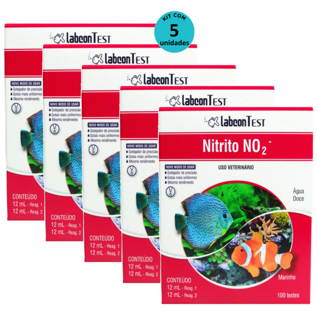 Alcon Labcon Nitrito kit Com 5 Teste Para Aquário