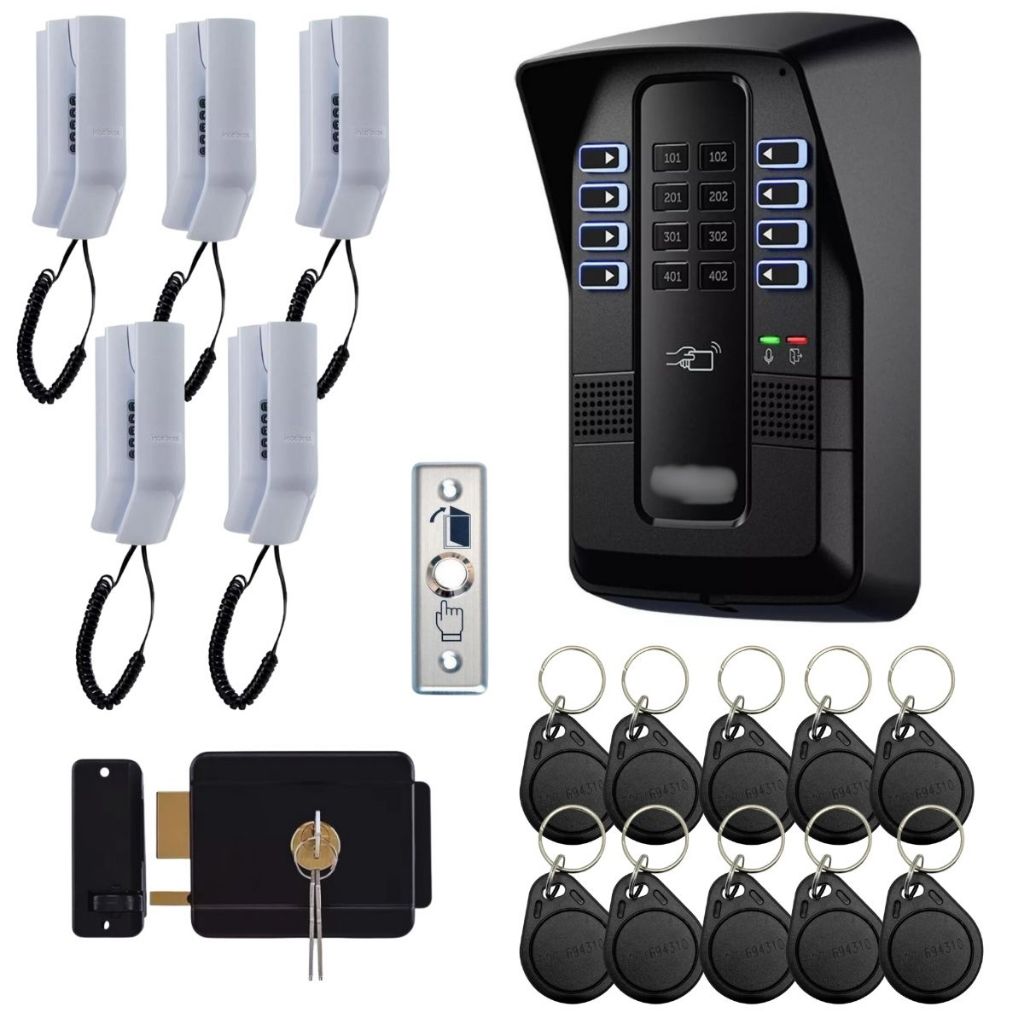 Porteiro Coletivo Interfone Residencial Comercial Collective 5 Pontos Completo Intelbras