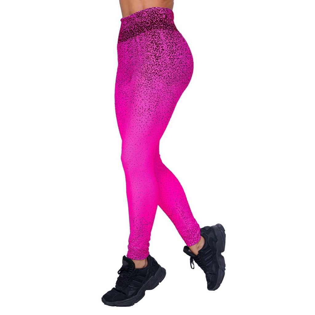 Calça Legging Jacquard Degradê Cintura Alta Academia Fitness Tecido De Alta Qualidade em Oferta na Shopee