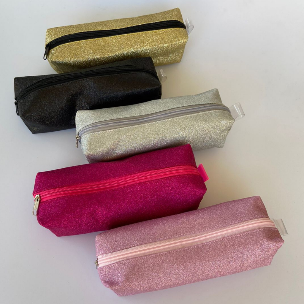 Estojo Escolar Baú Glitter Grande Makeup Necessaire em Oferta na Shopee