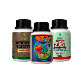 Kit Básico Fertilizante Smart Grow 250ml -  Raiz, Crescimento e Floração - Nutrição Completa em Oferta na Shopee