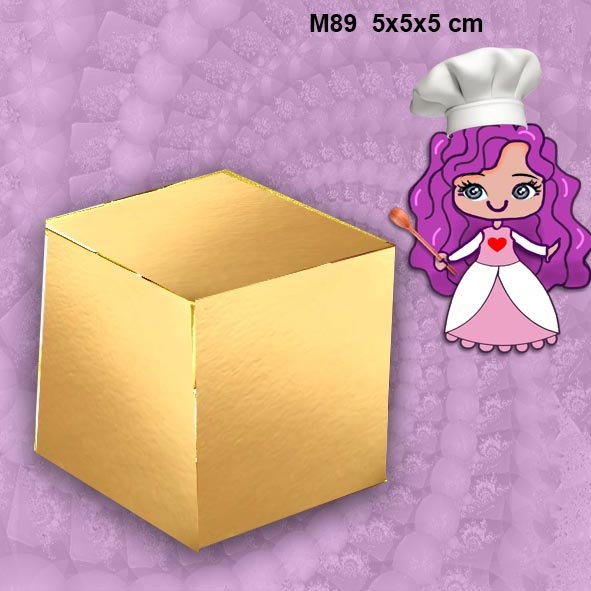 Embalagem M89 Cubo em papel Branco | Kraft e Laminado Colorido -Medidas:05x05x05cm-Pacote com 10 Unidades.