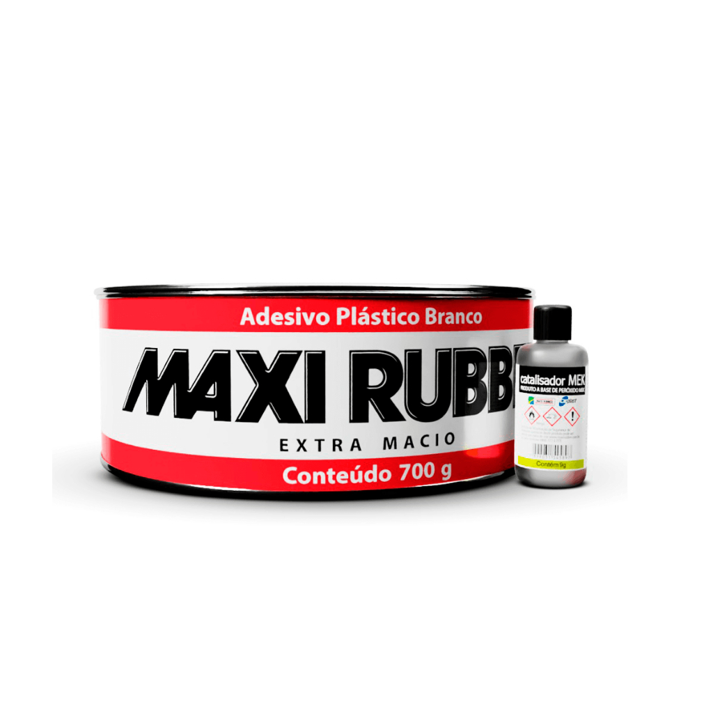 Massa Plástica Branca Adesiva Automotiva 700g - Maxi Rubber em Oferta na Shopee