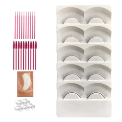 Kit 5 Pares De Cílios B Master 8mm Treino Alongamento Extensão