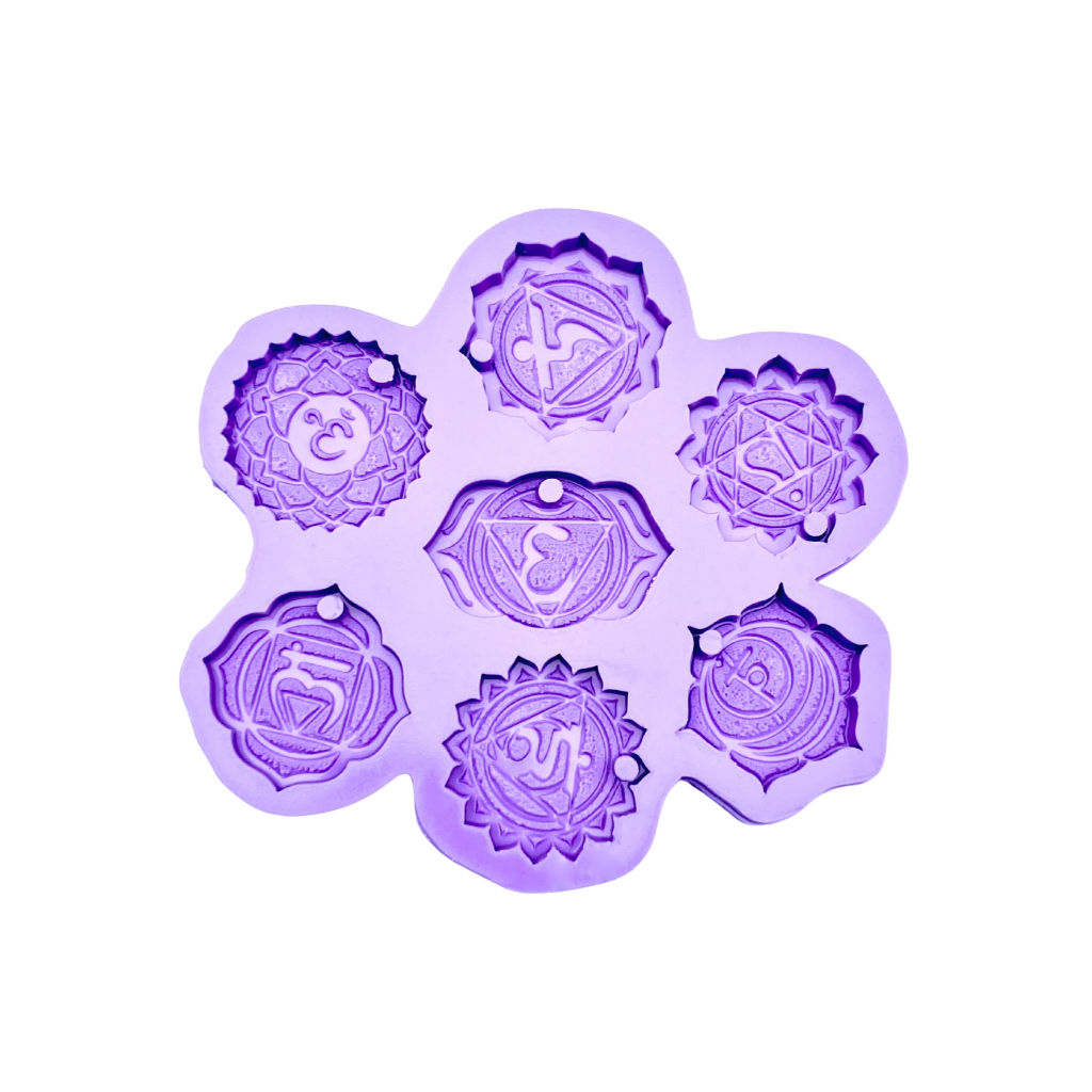 R650 Molde de silicone 7 CHAKRAS resina decorar em Oferta na Shopee