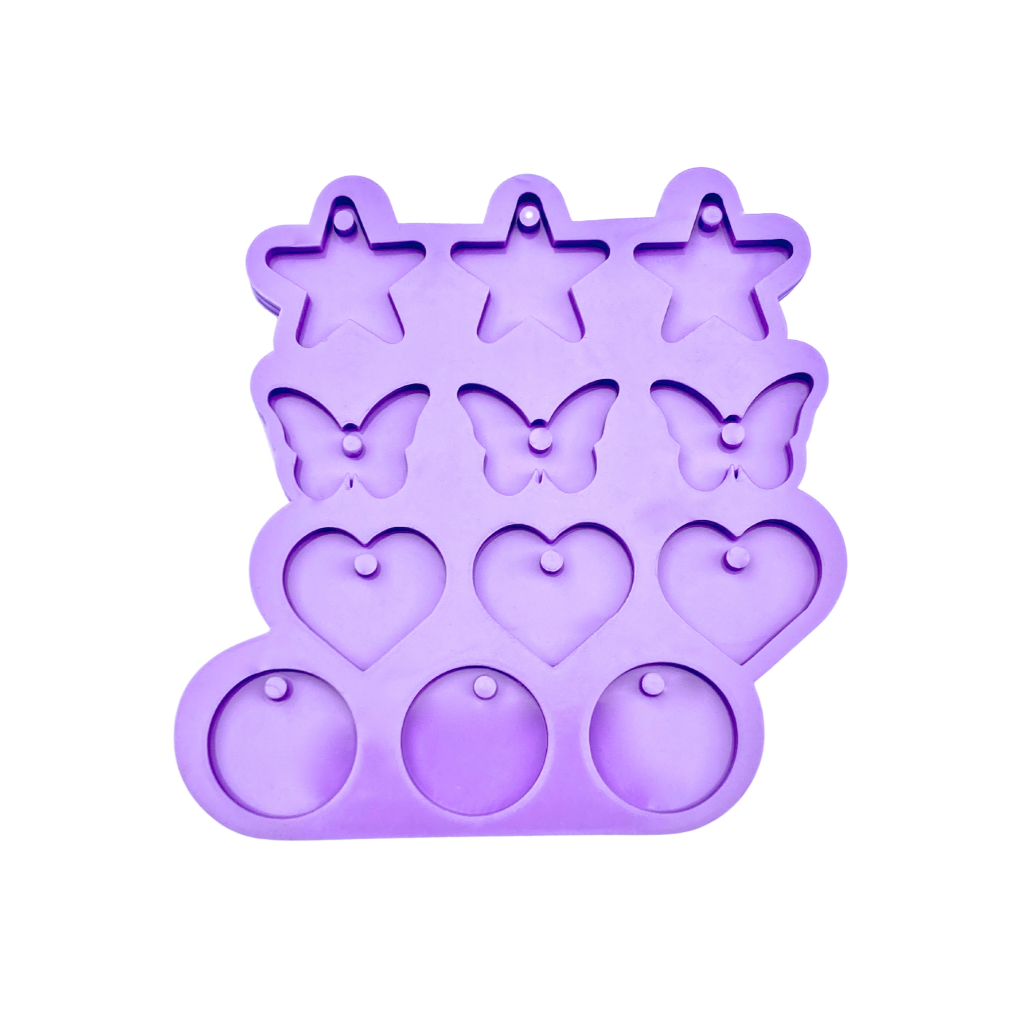 R652 Molde de silicone pingentes diversos resina decorar