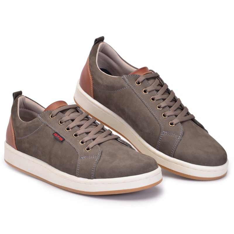 Sapatênis Masculino  Couro Legítimo Cadarço Leve Calce Fácil promoção sapatos masculino