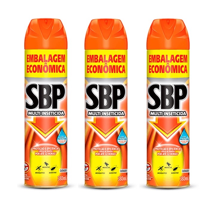 Kit Com 3 Unidade Inseticida SBP Multi Inseticida 380ml