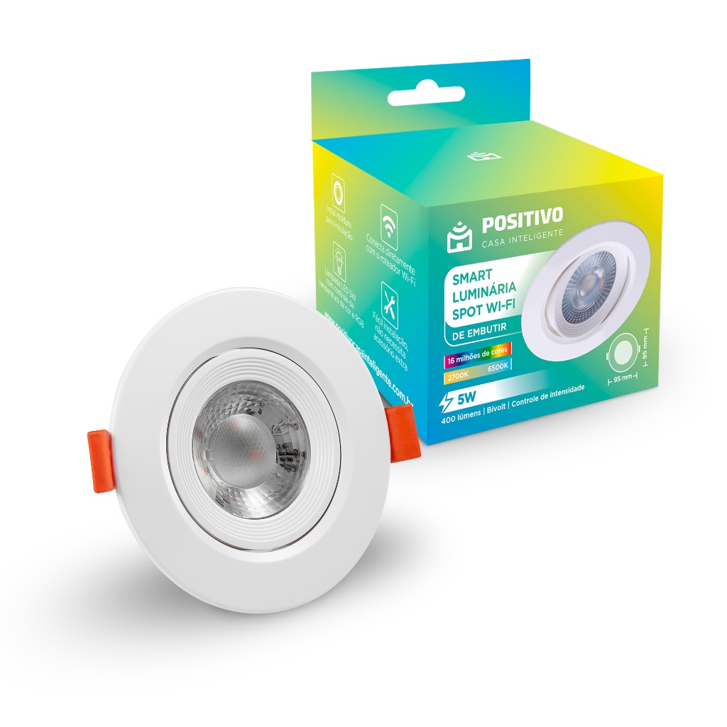 Luminaria Spot de Embutir Wi-Fi - Home & Living