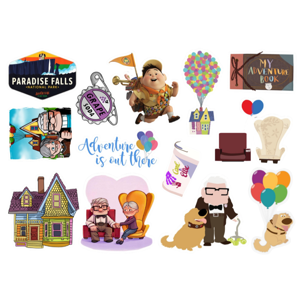 UP - CARTELA DE ADESIVOS (sem recorte, com recorte ou a prova d'água) em Oferta na Shopee