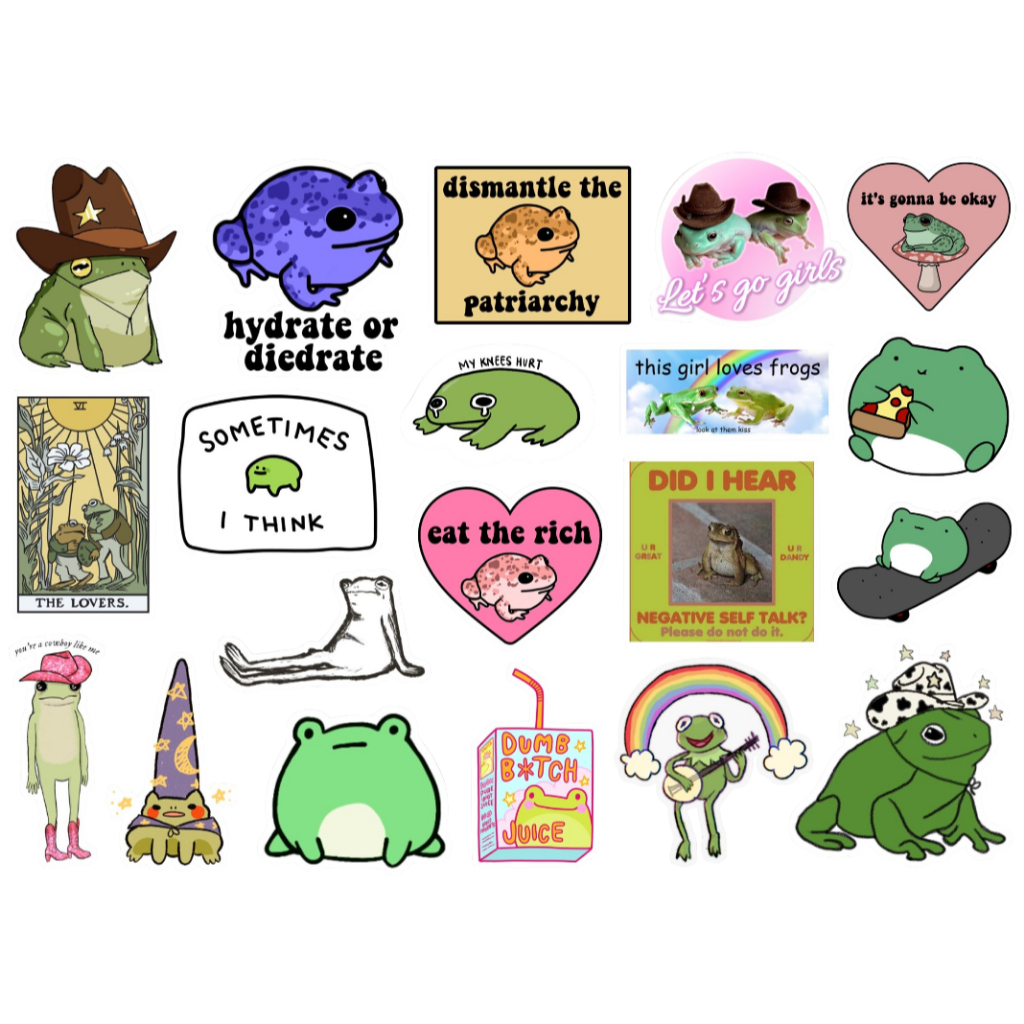 SAPOS - CARTELA DE ADESIVOS (sem recorte, com recorte ou a prova d'água) em Oferta na Shopee