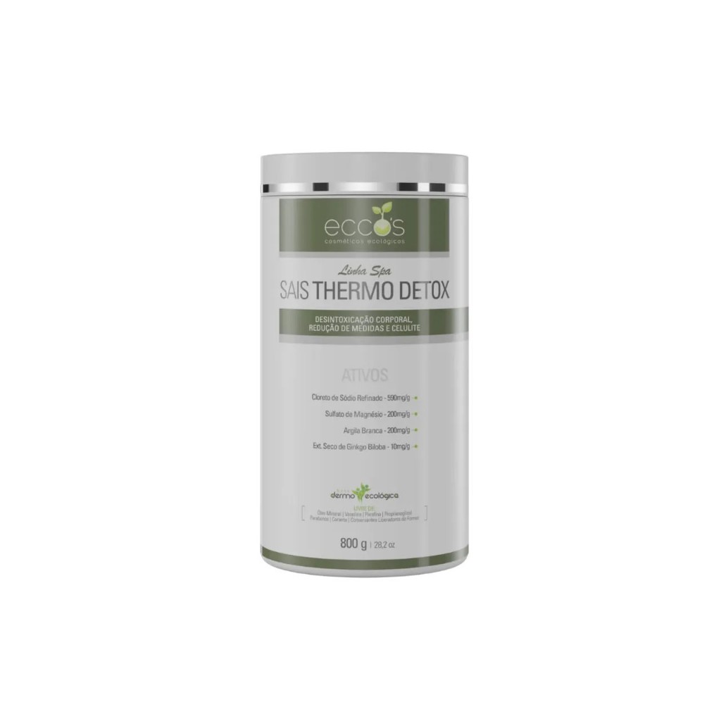 Sais Thermo Detox Para Bandagens Térmicas Com Ação Drenante 800g - Eccos