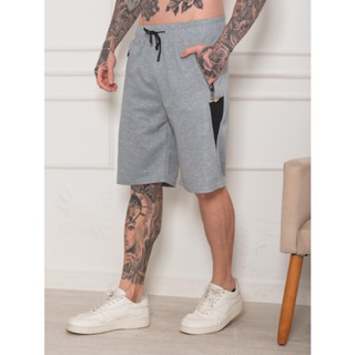 Bermudas Moletom Masculino Com Elastano  Com  2 Bolsos em Oferta na Shopee