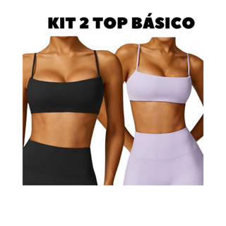 kit 2 tops Academia Musculação Para Fitness Casual Praia Treino Ginástica em Oferta na Shopee