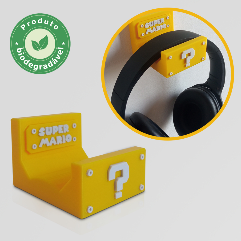Suporte de Headset Gamer Super Mario