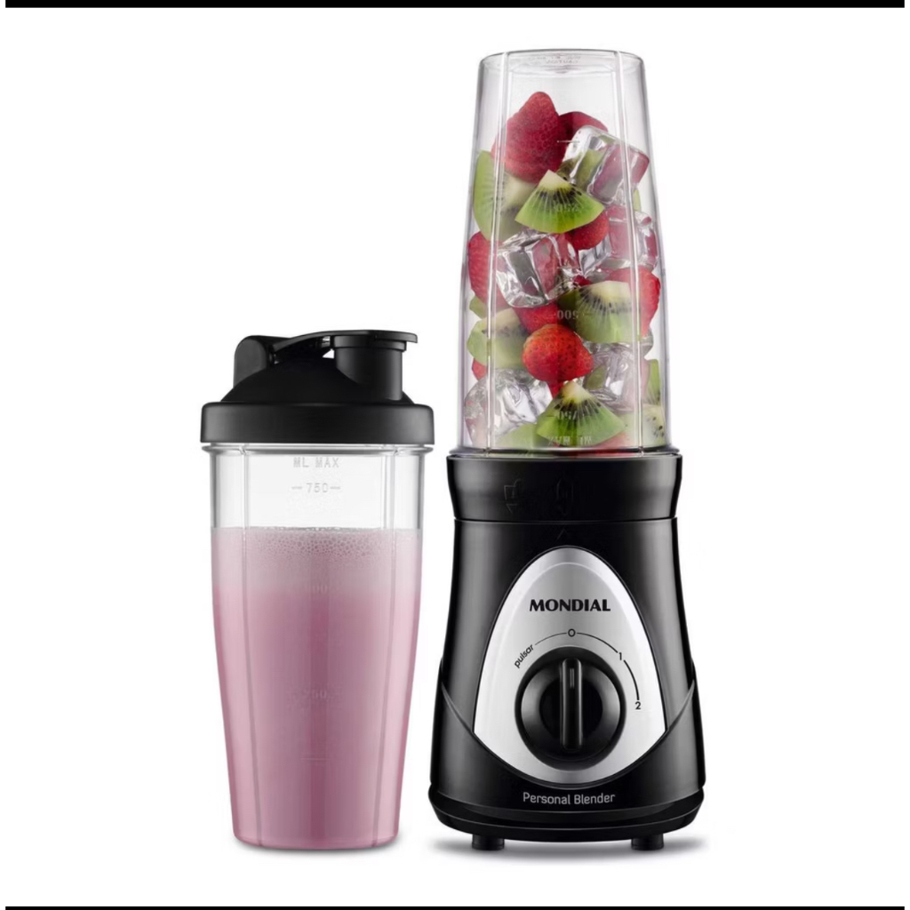 ￼Liquidificador portátil 2 velocidades 300 watts Personal Blender Mondial