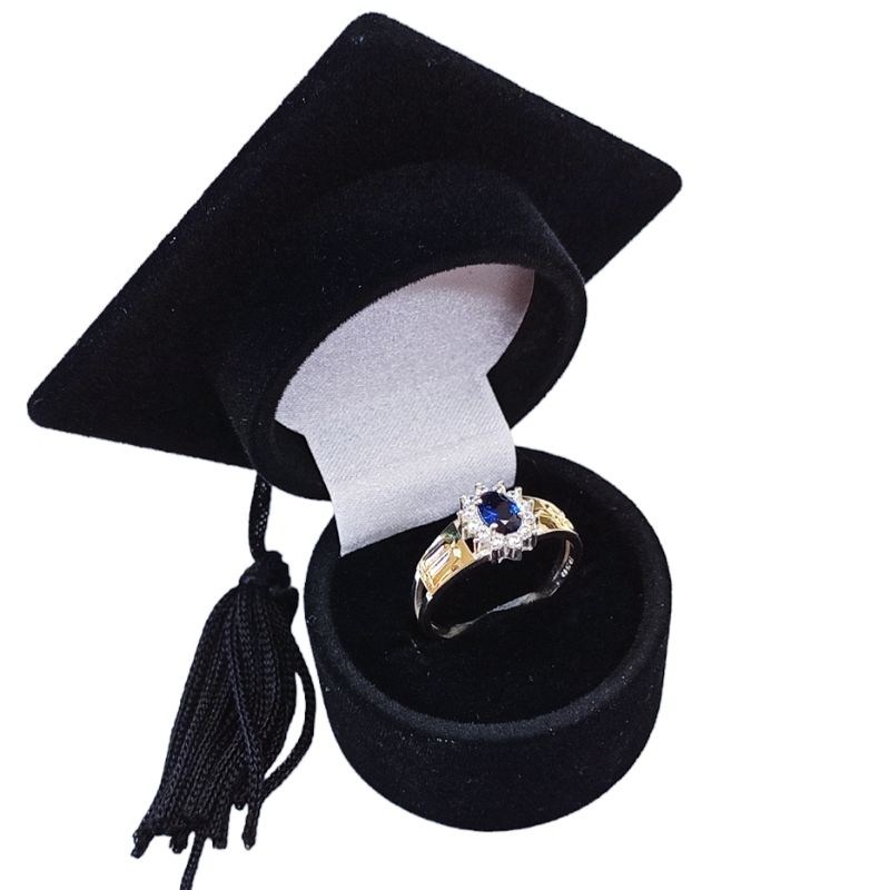 ANEL FORMATURA PEDAGOGIA / ANEL DE FORMATURA PRATA 950  COM EMBLEMA EM OURO 18K ( 750 ) em Oferta na Shopee