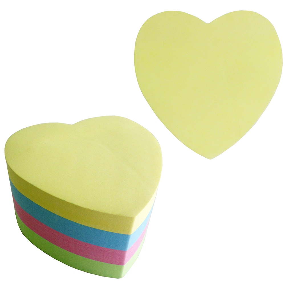 Bloco de Anotações adesivo Coração com 160folhas