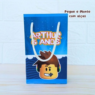 Sacolinha Surpresa Personalizada Roblox - Menino / PEGUE E MONTE - COM ALÇA em Oferta na Shopee