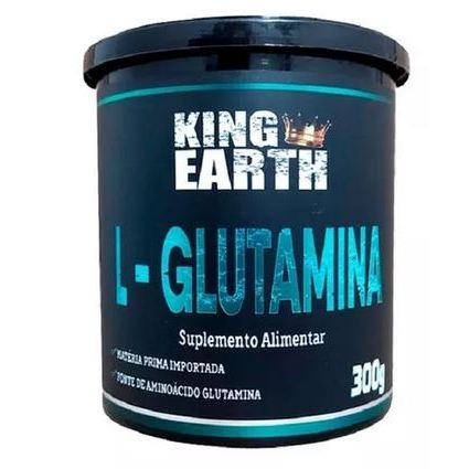 L- Glutamina Em Pó 300g Suplemento Alimentar - King Earth