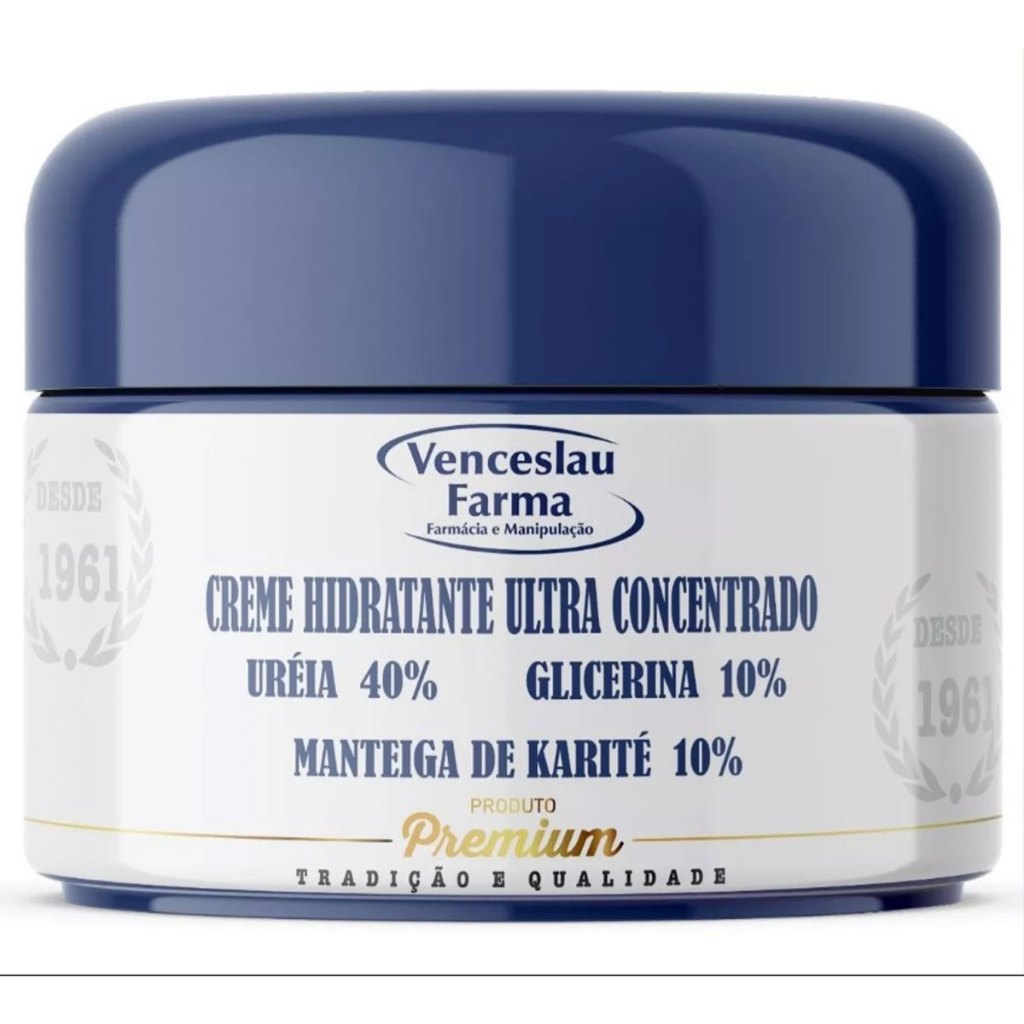Creme Com Ureia 40% Manteiga De Karité 10% Glicerina 10% para mãos e pês hidratados