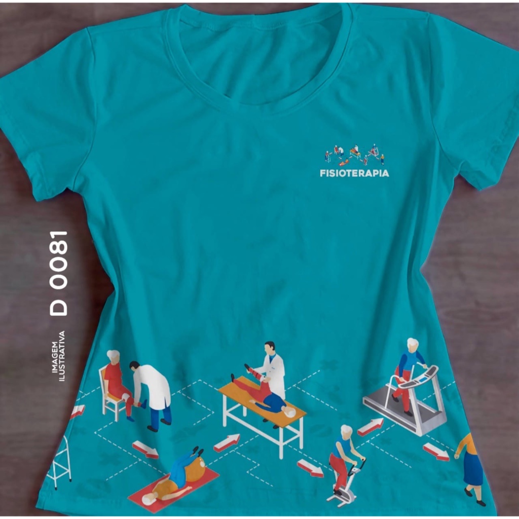Blusa Camisa Camiseta Baby Look Fisioterapia
