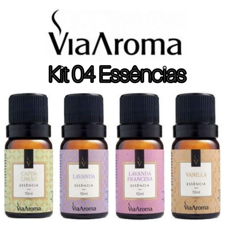 Kit Essência  para Difusor Aromatizador umidificador elétrico Via Aroma Kit a Escolher em Oferta na Shopee