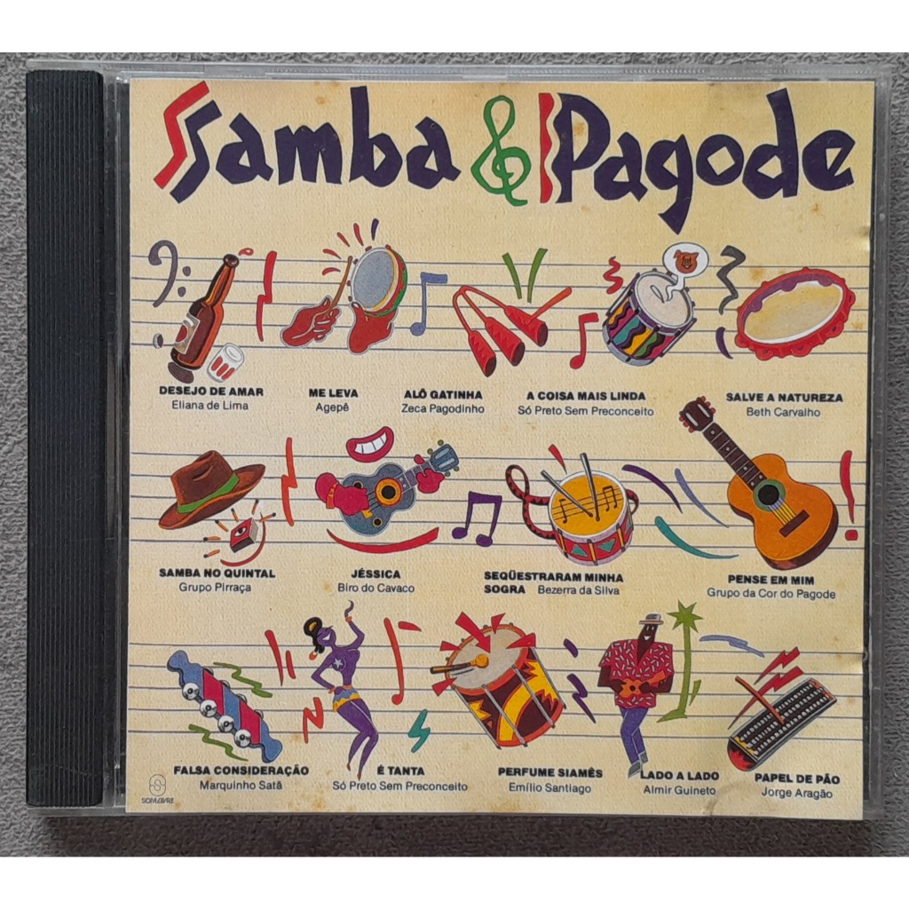 Cd Samba e Pagode Vol 1 Relançamento 1994 Azul Eliana Zeca Almir