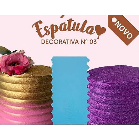 Espátula 22,5cm x 9 cm  N°03 Utilidade de Confeitaria P/Bolos Biscoitos Dolcelina Ref:2029