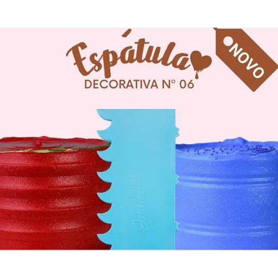 Espátula 22,5cm x 9 cm N°06 Utilidade de Confeitaria P/Bolos Biscoitos Dolcelina Ref:1988