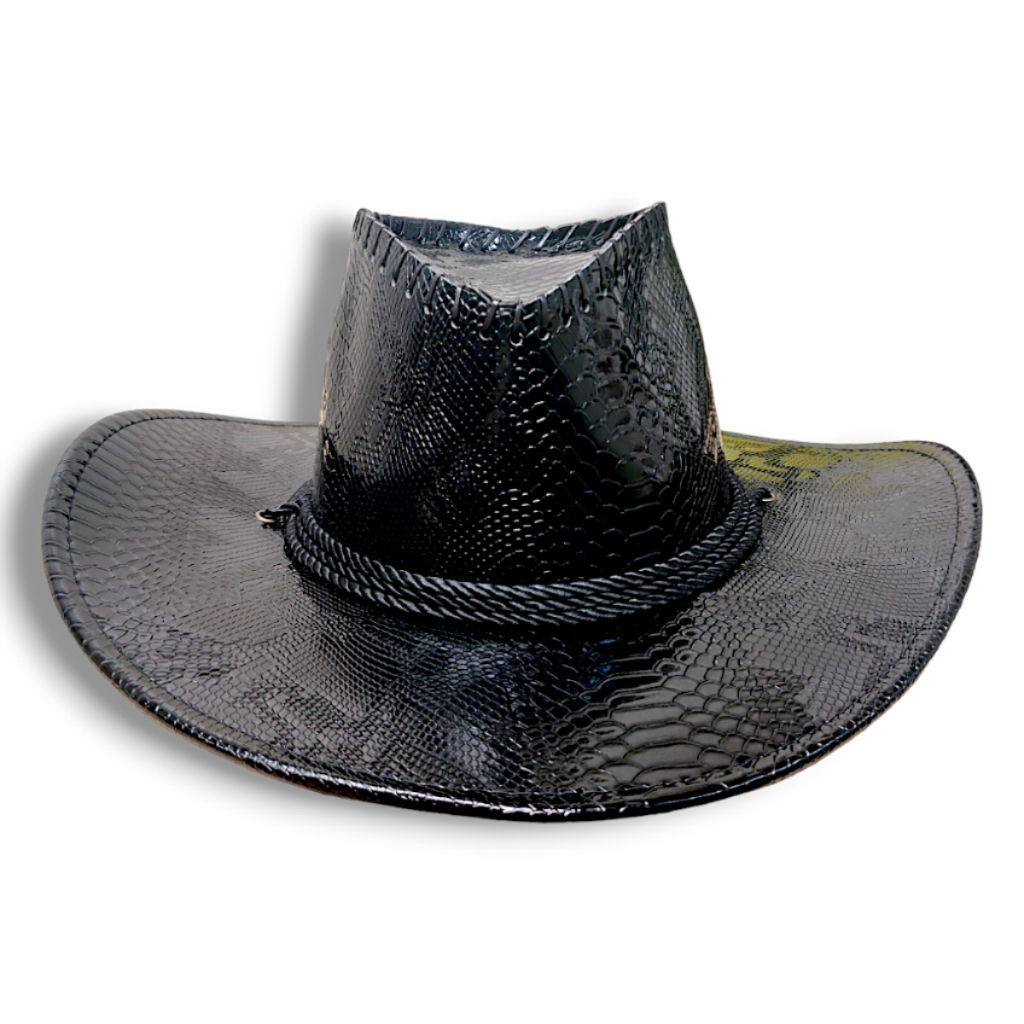 Chapéu Country Cowboy Americano Modelo Clássico em Couro Sintetico — imagem 2 de 2
