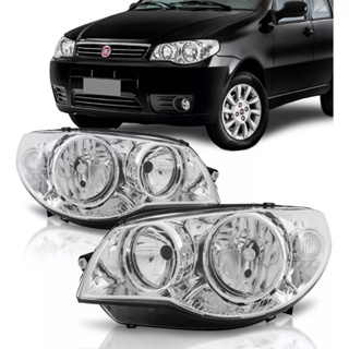 Farol Palio Siena Strada Wekeend G3 Aro Cromado Foco Duplo 2004 à 2016