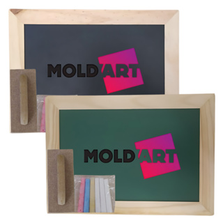 Lousa Quadro Verde ou Preto Escolar Moldart com Giz e Apagador Diversos Tamanhos em Oferta na Shopee