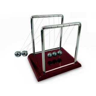 Pêndulo De Newton Clássico Base Vermelho Escuro Decoração em Oferta na Shopee