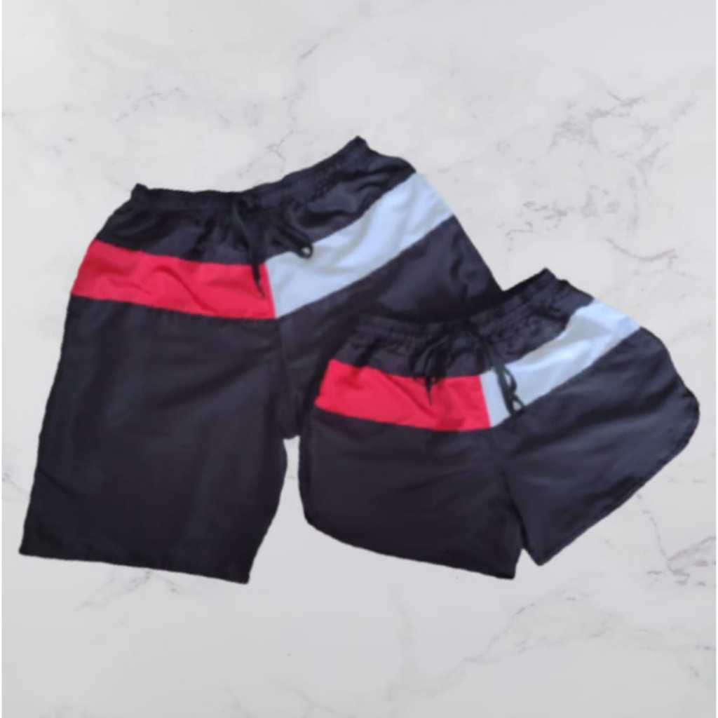 Kit Casal 2 Shorts Bermuda Tecido Tactel com ELASTICIDADE indicado para praia passeio lazer namorados ou presente em Oferta na Shopee