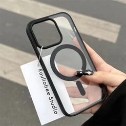 Capinha Case Capa TPU MagSafe Borda Silicone Proteção Câmera Para iPhone 13 14 15 16 17 18 Air Pro Max Normal GJ20